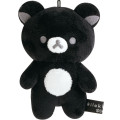 Japan San-x Original Hanging Plush Toy - Rilakkuma : Basic Rilakkuma Monochrome Black - 2