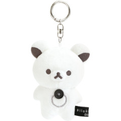 Japan San-X Hanging Plush Toy - Korilakkuma : Basic Rilakkuma Monochrome White