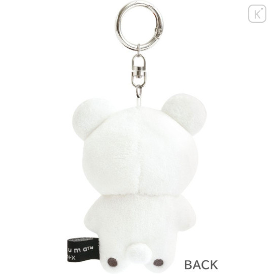 Japan San-x Original Hanging Plush Toy - Korilakkuma : Basic Rilakkuma Monochrome White - 3