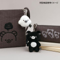 Japan San-X Hanging Plush Toy - Korilakkuma : Basic Rilakkuma Monochrome White - 4