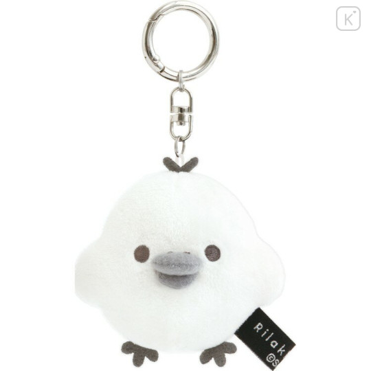 Japan San-X Hanging Plush Toy - Kiiroitori : Basic Rilakkuma Monochrome White - 1