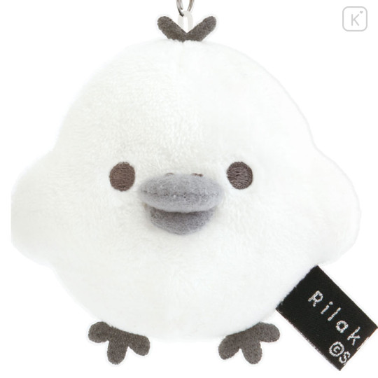 Japan San-X Hanging Plush Toy - Kiiroitori : Basic Rilakkuma Monochrome White - 2