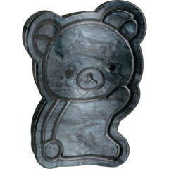Japan San-X Original Hair Claw Clip - Rilakkuma : Basic Rilakkuma Monochrome Shell Holographic Black
