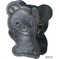 Japan San-X Original Hair Claw Clip - Rilakkuma : Basic Rilakkuma Monochrome Shell Holographic Black - 2