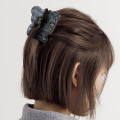 Japan San-X Original Hair Claw Clip - Rilakkuma : Basic Rilakkuma Monochrome Shell Holographic Black - 3