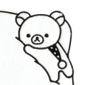 Japan San-x Embroidered Mini Towel Handkerchief - Rilakkuma : Basic Rilakkuma Monochrome White - 2