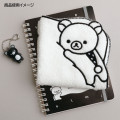 Japan San-x Embroidered Mini Towel Handkerchief - Rilakkuma : Basic Rilakkuma Monochrome White - 3