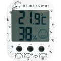 Japan San-x Room Thermometer Hygrometer - Rilakkuma : Basic Rilakkuma Monochrome - 1