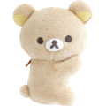 Japan San-X Original Mini Tote Bag With Plush Mascot Badge - Rilakkuma : Basic Rilakkuma Monochrome - 3