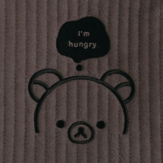 Japan San-x Pochette Crossbody Shoulder Bag - Rilakkuma : Basic Rilakkuma Monochrome Quilted - 2