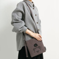 Japan San-x Pochette Crossbody Shoulder Bag - Rilakkuma : Basic Rilakkuma Monochrome Quilted - 4