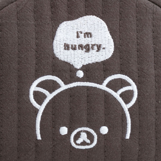 Japan San-x Quilted Cosmetic Pouch - Rilakkuma : Basic Rilakkuma Monochrome - 2