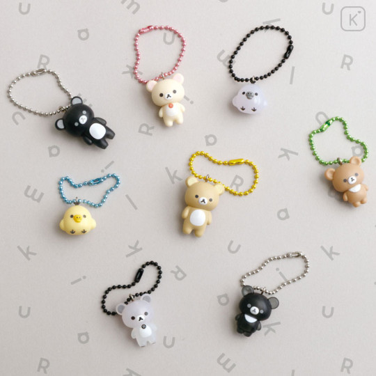 Japan San-X Original Secret Figure Keychain - Rilakkuma : Basic Rilakkuma Monochrome Blind Box - 3