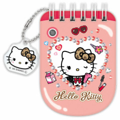 Japan Sanrio Ring Memo - Hello Kitty : Tokimeki Heisei Kogal Mobile Style After School Girls Leopard