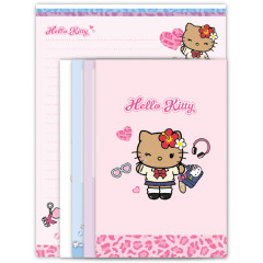 Japan Sanrio Letter Envelope Set - Hello Kitty : Tokimeki Heisei Kogal After School Girls Tan