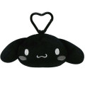 Japan Sanrio Mini Pouch with Carabiner - Cinnamoroll : Monochrome - 1