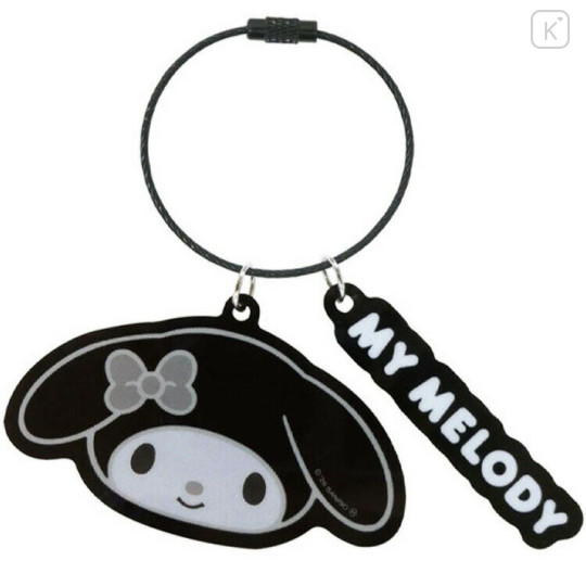 Japan Sanrio Wire Key Ring Charm Keychain - My Melody : Monochrome - 1