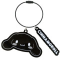 Japan Sanrio Wire Key Ring Charm Keychain - Cinnamoroll : Monochrome - 1