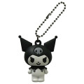 Japan Sanrio Figure Keychain - Kuromi : Monochrome - 1