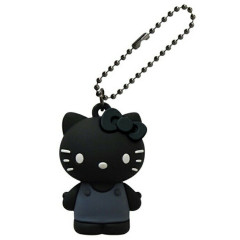 Japan Sanrio Figure Keychain - Hello Kitty : Monochrome