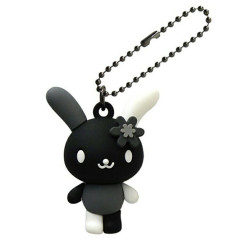 Japan Sanrio Figure Keychain - Usahana : Monochrome
