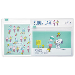 Japan Peanuts Slider Case Set - Snoopy & Woodstock : Ice Cream Turquoise