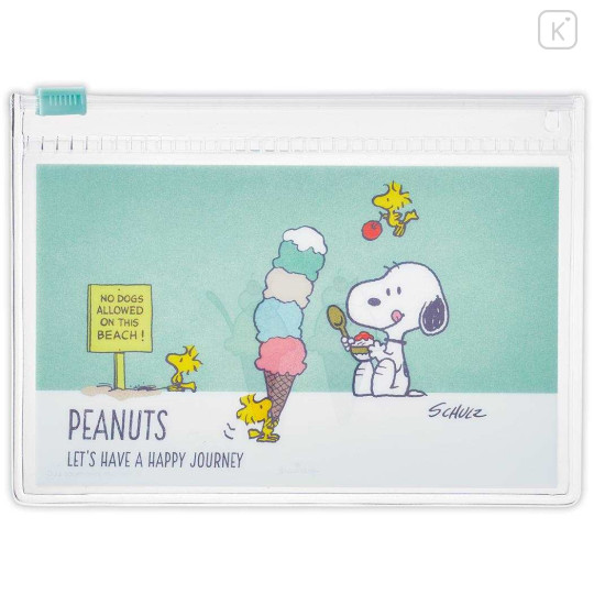 Japan Peanuts Slider Case Set - Snoopy & Woodstock : Ice Cream Turquoise - 3