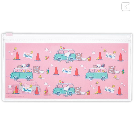 Japan Peanuts Slider Case Set - Snoopy & Woodstock : Road Trip Pink - 2