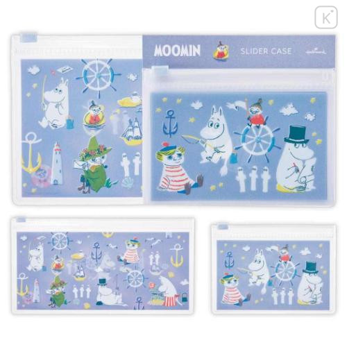 Japan Moomin Slider Case Set - Moomin : Blue - 4