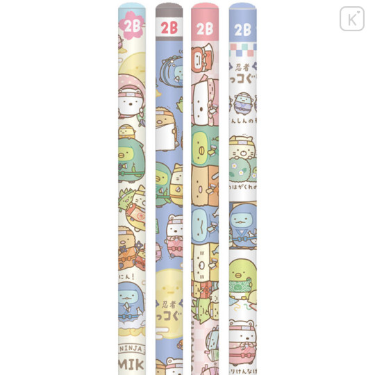Japan San-X Original 2B Pencil Set - Sumikko Gurashi : Ninja Training - 2