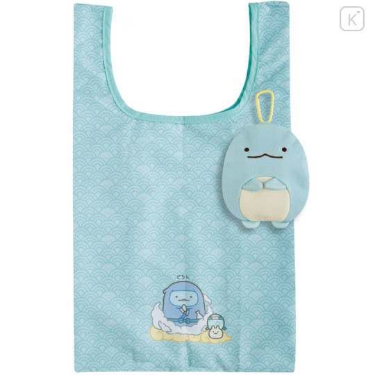 Japan San-x Eco Shopping Bag & Mascot Pouch - Sumikko Gurashi : Ninja Training Tokage - 1
