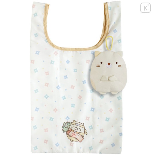Japan San-x Eco Shopping Bag & Mascot Pouch - Sumikko Gurashi : Ninja Training Neko - 1