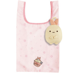 Japan San-X Original Eco Shopping Bag & Mascot Pouch - Sumikko Gurashi : Ninja Training Ebifurai no Shippo Fried Shrimp