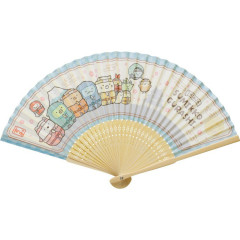 Japan San-x Bamboo Fan - Sumikko Gurashi : Ninja Training Blue