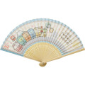 Japan San-x Bamboo Fan - Sumikko Gurashi : Ninja Training Blue - 1