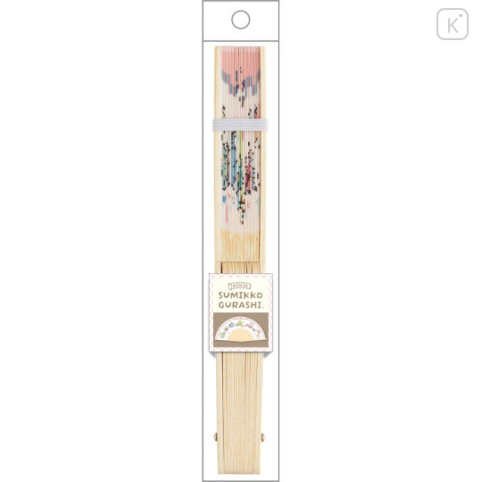 Japan San-x Bamboo Fan - Sumikko Gurashi : Ninja Training Pink - 2