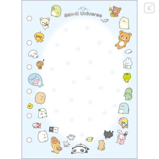 Japan San-X Original 6 Hole Sticker Binder - Universe San-X Town - 4