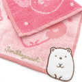Japan San-x Embroidered Mini Towel Handkerchief - Sumikko Gurashi : Shirokuma Pink - 2