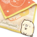 Japan San-x Embroidered Mini Towel Handkerchief - Sumikko Gurashi : Neko Orange - 2