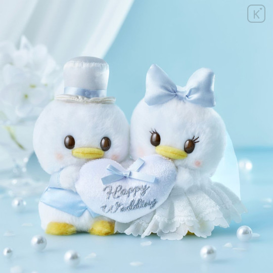 Japan Disney Store Urupocha-chan Plush - Daisy & Donald : Happy Wedding Doll Set Light Blue - 2