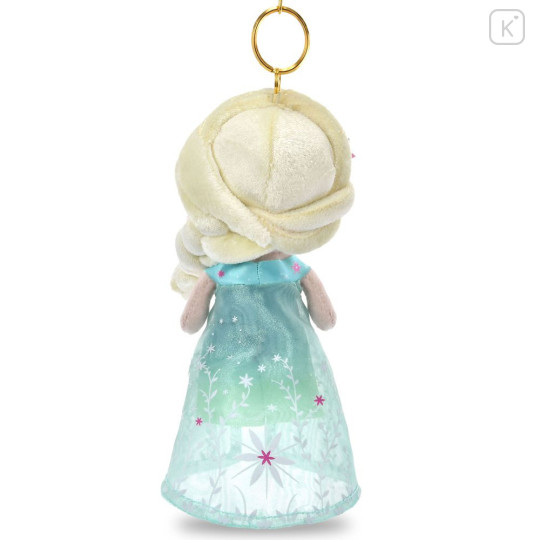 Japan Disney Store Tiny Princess Plush Keychain - Elsa : Frozen Forever Flower - 3