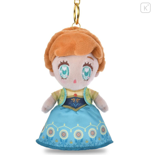 Japan Disney Store Tiny Princess Plush Keychain - Anna : Frozen Forever Flower - 1