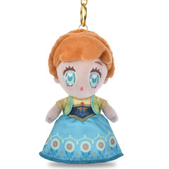 Japan Disney Store Tiny Princess Plush Keychain - Anna : Frozen Forever Flower