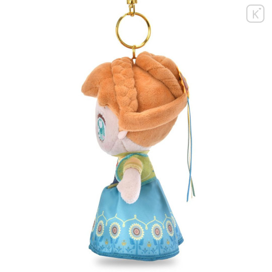 Japan Disney Store Tiny Princess Plush Keychain - Anna : Frozen Forever Flower - 2