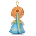 Japan Disney Store Tiny Princess Plush Keychain - Anna : Frozen Forever Flower - 3