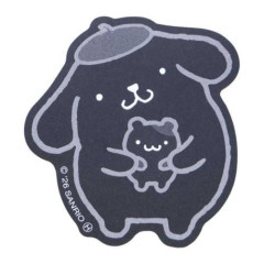 Japan Sanrio Die-cut Sticker - Pompompurin : Monochrome