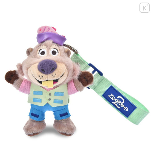Japan Disney Store Plush Keychain - Zootopia 2 : Nibbles Maplestick Beaver Podcaster Fish Market - 5