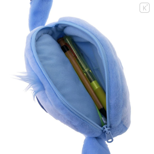 Japan Disney Store Fluffy Plush Pen Case - Stitch : Face & Butt - 5