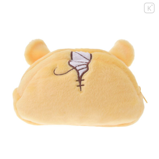 Japan Disney Store Fluffy Plush Pen Case - Pooh : Face & Butt - 3