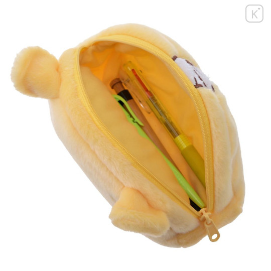 Japan Disney Store Fluffy Plush Pen Case - Pooh : Face & Butt - 5